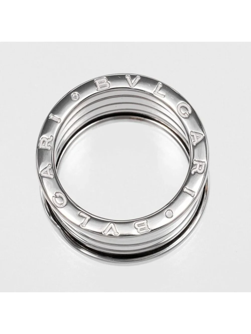 Bvlgari B.Zero1 5 Band 18K White Gold Ring 13.5